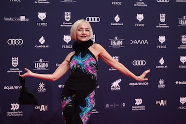 La actriz María de Medeiros posa en la alfombra roja de los Premios Feroz 2026, en el Pazo da Cultura, en Pontevedra, Galicia. 