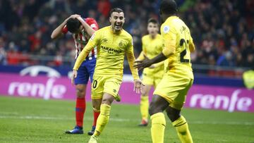 Gol de Doumbia durante la elimatoria entre el Girona y el Atlético.