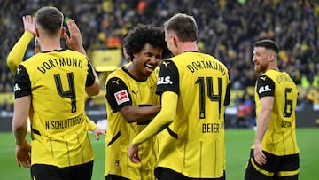 El Borussia Dortmund celebrando en la Bundesliga.