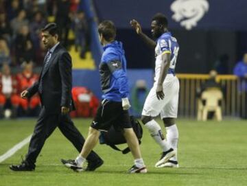 Caicedo se retiró lesinado.