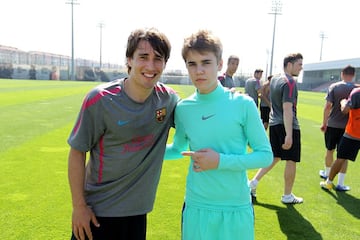 Justin Bieber ha sido hincha del Barcelona desde muy joven. 