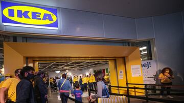 MEXICO CITY, MEXICO - APRIL 08: Shoppers enter the store during the opening day of the first store of the Swedish home furnishing brand IKEA in Mexico City at Encuentro Oceania shopping mall on April 08, 2021 in Mexico City, Mexico. (Photo by Hector Vivas