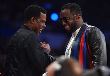 Puff Daddy y el actor Chris Rock.