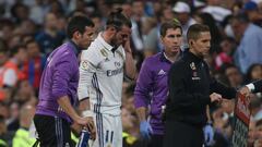 Bale, lesionado, con el Real Madrid.