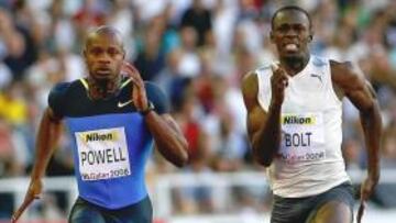 <b>ÚLTIMA DERROTA. </b>Bolt perdió con Powell en 2008 en Estocolmo.