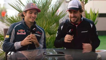 Sainz y Alonso, durante la charla organizada por F1.