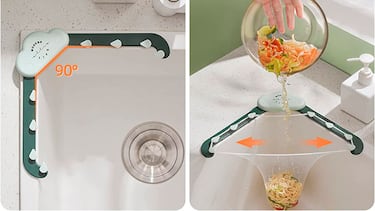 Este colador para fregadero mantiene libre el desagüe y facilita la limpieza de las sobras