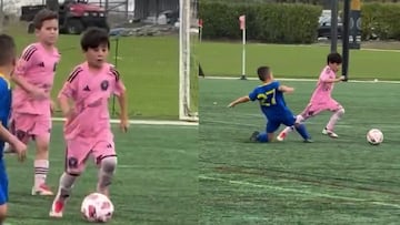 El golazo del hijo pequeño de Messi que recuerda los mejores momentos de su padre