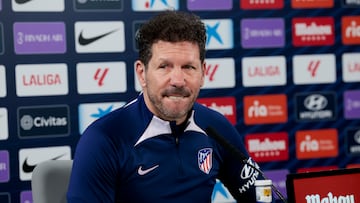 Simeone, en rueda de prensa.