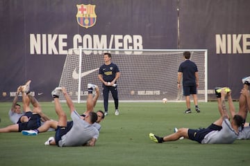 Así fue el entrenamiento de Boca en Barcelona