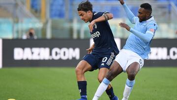 Soccer Football - Serie A - Lazio v Juventus - Stadio Olimpico, Rome, Italy - November 8, 2020 Juventus’ Paulo Dybala in action with Lazio’s Jean-Daniel Akpa Akpro REUTERS/Alberto Lingria