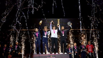 Los campeones de las Finals levantando el título. @silvestreszpylma / Premier Padel