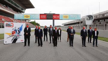 Foto de familia de la presentaci&oacute;n del GP de Espa&ntilde;a en Montmel&oacute;.