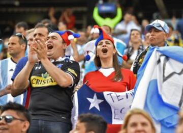 Color y belleza en la previa del Argentina-Chile por la final
