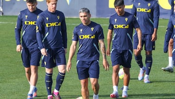 Biran Ocampo durante el entrenamiento del pasado mi¨¦rcoles.