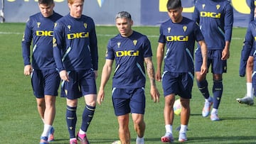 Biran Ocampo durante el entrenamiento del pasado miércoles.