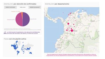 Mapa de casos y muertes por coronavirus por departamentos en Colombia: hoy, 6 de octubre