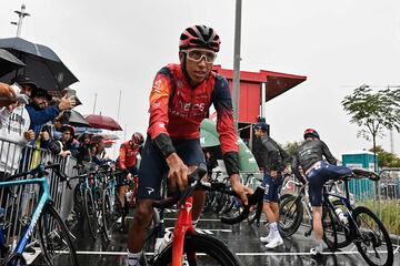 El corredor colombiano Egan Bernal, durante la segunda etapa.