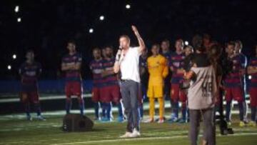 Luis Enrique, en el discurso.
