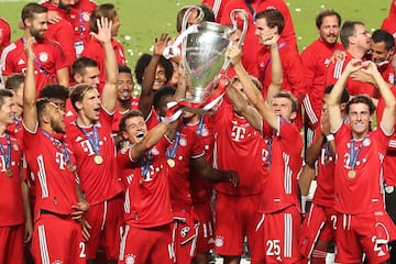 El Bayern celebra el título de la Champions League.