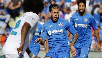 &Aacute;lvaro Jim&eacute;nez con el Getafe. 