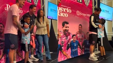Messi cumple el sueño de un pequeño aficionado de Puerto Rico