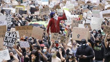 Protestantes en New York, USA. Junio 2, 2020.