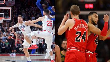 Griffin y Markkanen fueron los héroes para los Clippers y Bulls