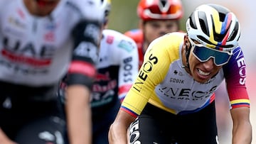 La frustración de Egan por no poder ganar la etapa.