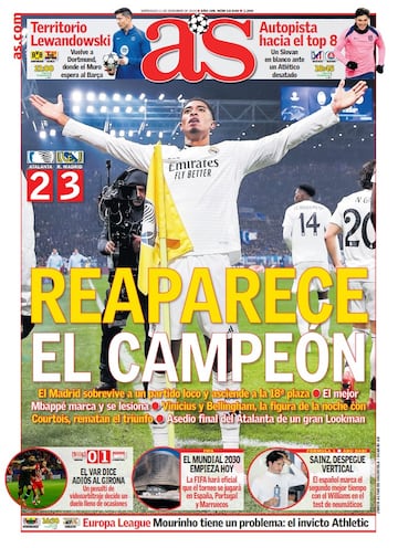 Las portadas de AS de diciembre