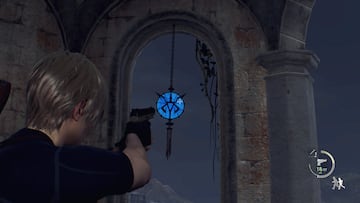 resident evil 4 remake medallones azules puerta castillo