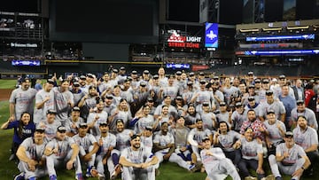 The Texas Rangers pose for team photo after winning the 2023 World Series