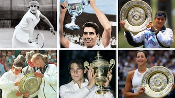 Lili Álvarez, Manuel Santana, Conchita Martínez, Arantxa Sánchez Vicario, Rafa Nadal y Garbiñe Muguruza.