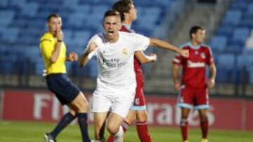 Borja Mayoral celebra el 2-1.