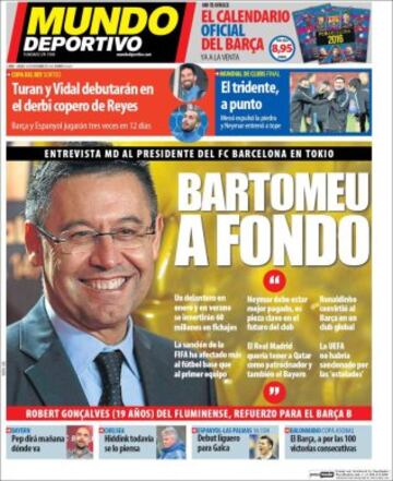 Portadas de la prensa mundial