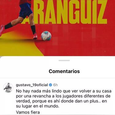 Gustavo Canales reaccionó al regreso de Aránguiz a Unión: “Su lugar en el mundo...”
