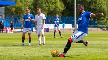 Alfredo Morelos anota en amistoso de Rangers