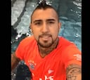 Arturo Vidal mostró cómo es su recuperación bajo el agua