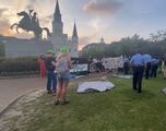 Watch: Pro-Palestine protest in Jackson Square goes from peaceful to violent