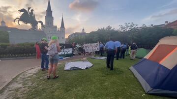 At least 10 protesters were arrested and some officers injured after a pro-Palestine protest turned violent at Jackson Square in New Orleans.