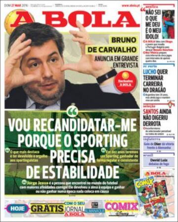 Portadas de la prensa mundial