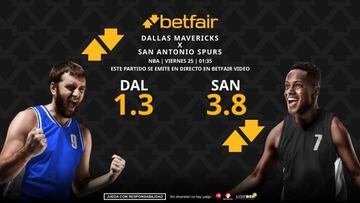 Dallas Mavericks vs. San Antonio Spurs: horario, dónde ver, pronósticos, estadísticas y clasificación