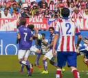 Atlético y Espanyol reclamaron un penalti en cada área