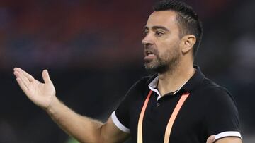 Xavi, en un partido con el Al Sadd.