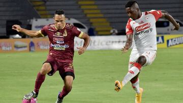 Tolima y Santa Fe empatan en flojo juego en Ibagué