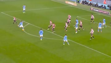 El golazo del City que terminó en un elogio inesperado de Guardiola: ni con Messi dijo algo así