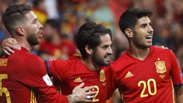 Ramos, Isco y Asensio.