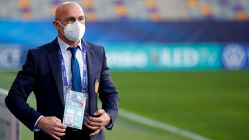MARIBOR, SLOVENIA - MARCH 24: Luis de la Fuente Spain Coach during the UEFA Under-21 Championship 2021 Group Stage match between Slovenia and Spain at Stadium Ljudski Vrt on March 24, 2021, in Maribor, Slovenia.
(Photo by Damjan Zibert - UEFA)
