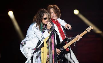 Steven Tyler y Joe Perry durante un concierto de Aerosmith