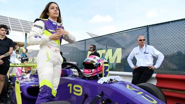 Marta García en una carrera de las W Series de 2019.